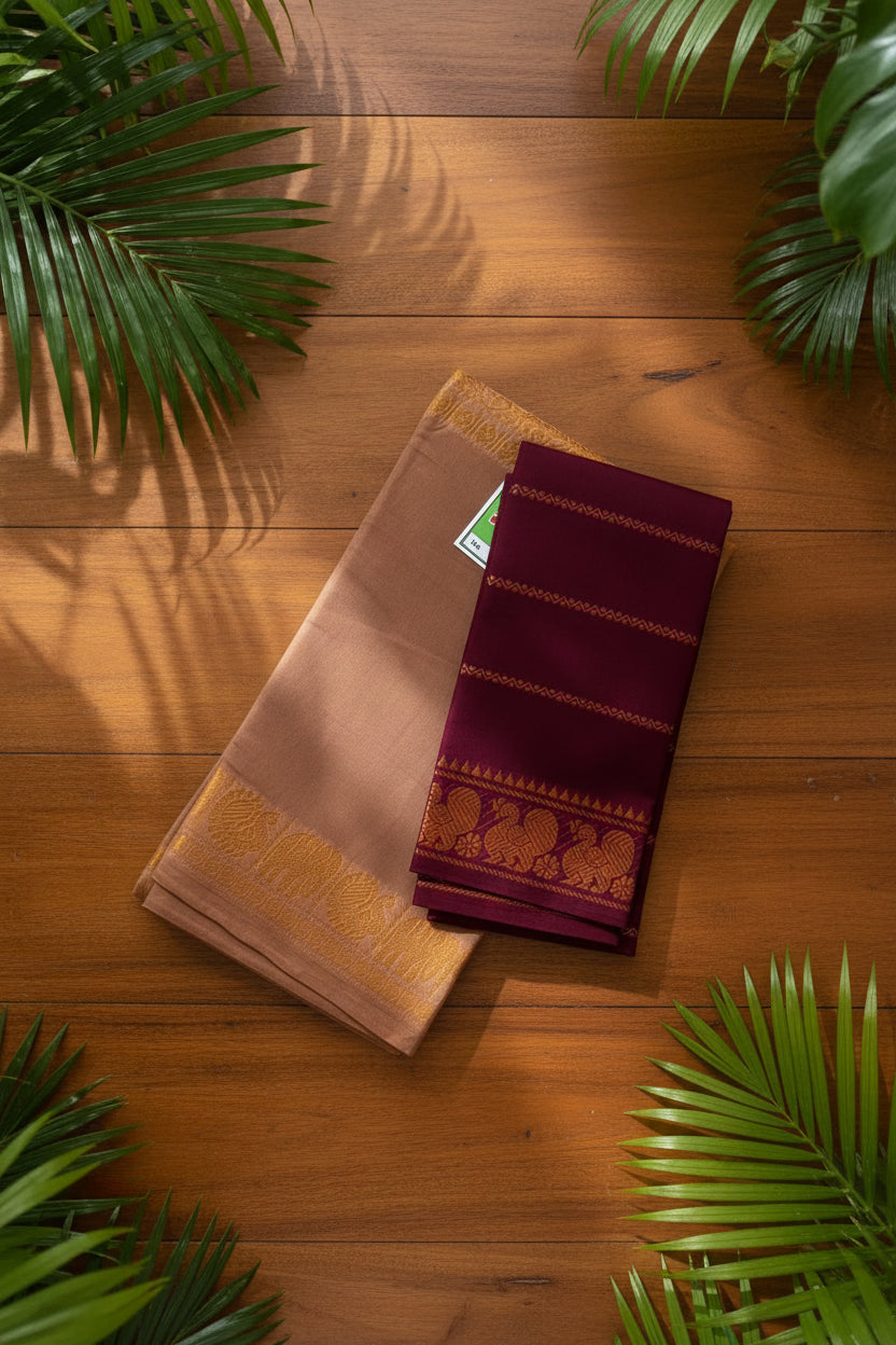 Swarnavanam - Coconut Shell and Maroon