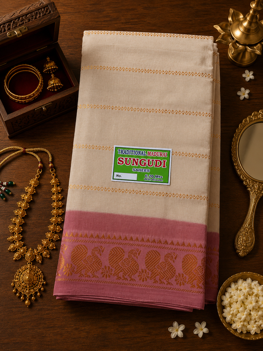 Sri Velthari - Cream X Baby Pink