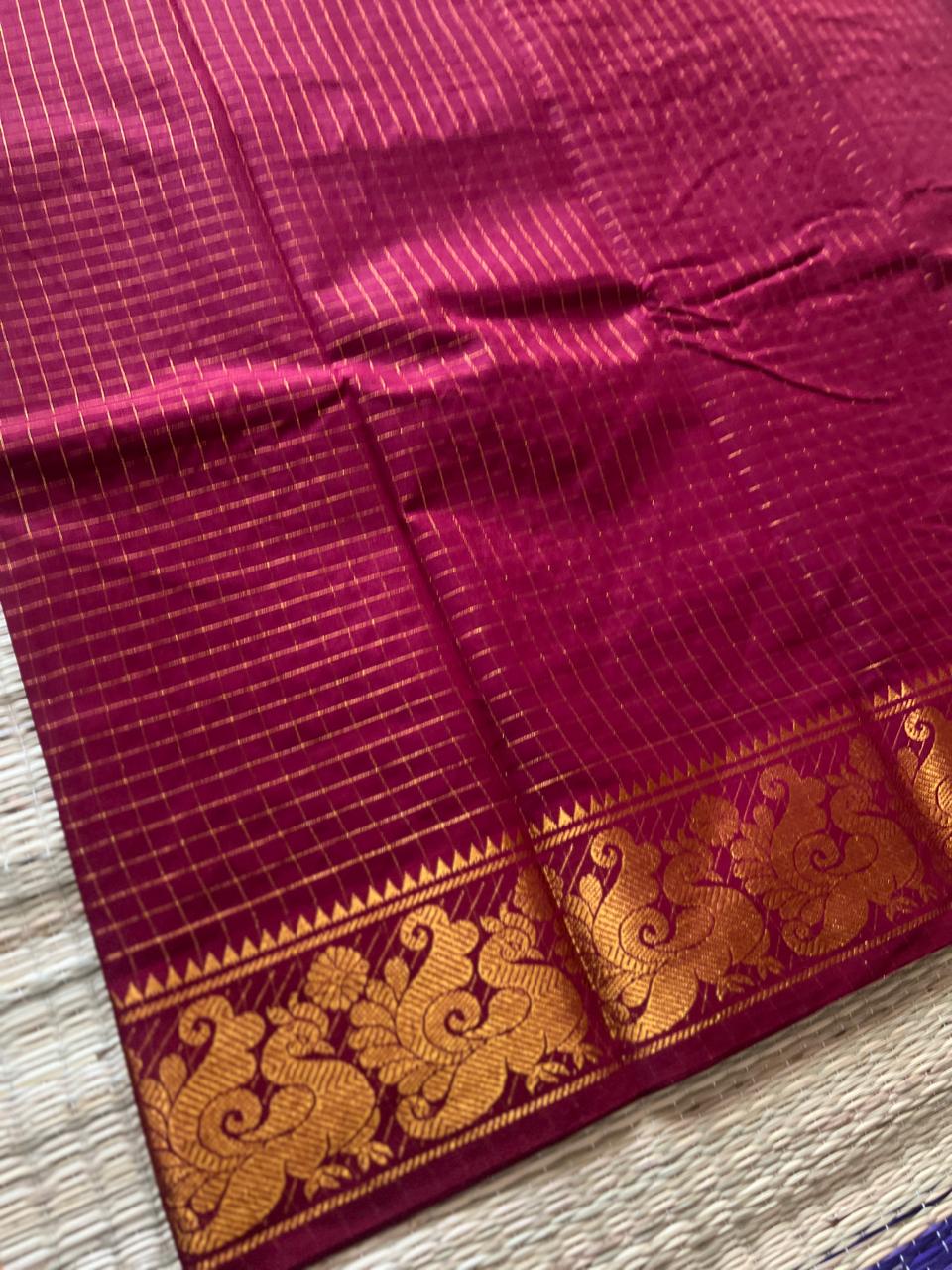 Zari Kattam - Dark Maroon