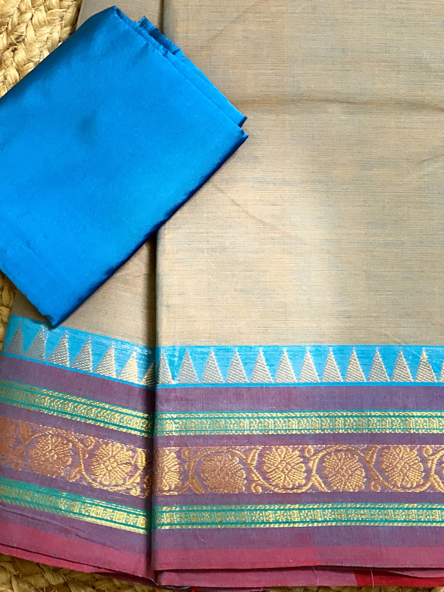 Grey Chettinadu Cotton Saree