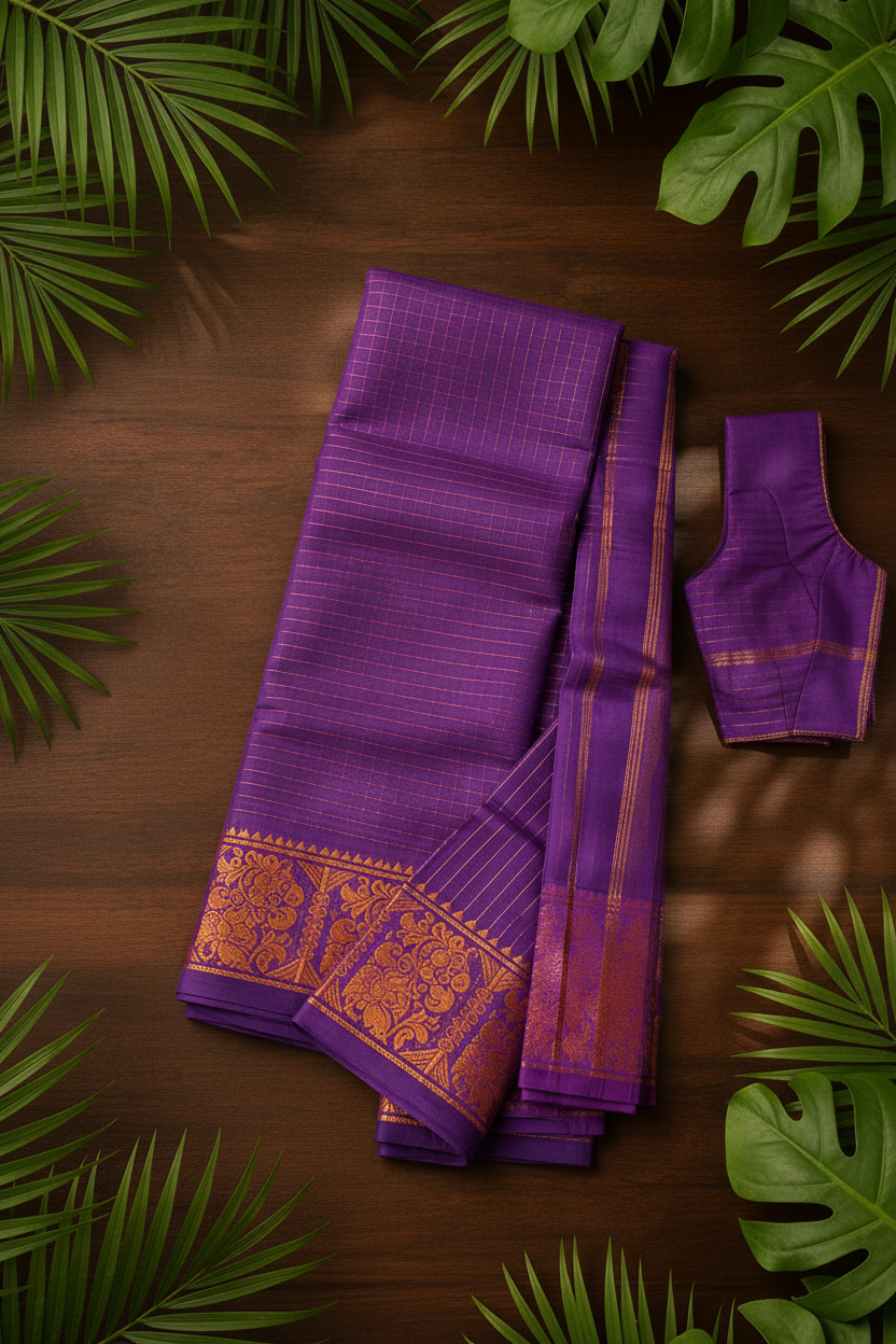 Zari Kattam - Kathiri Purple
