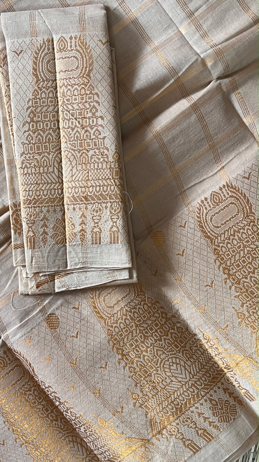 Gopuram Checks – Light Sandal