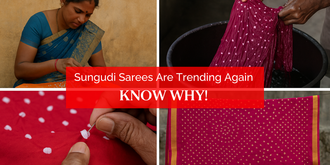 Trending sungudi sarees : Know the History and work behind it !