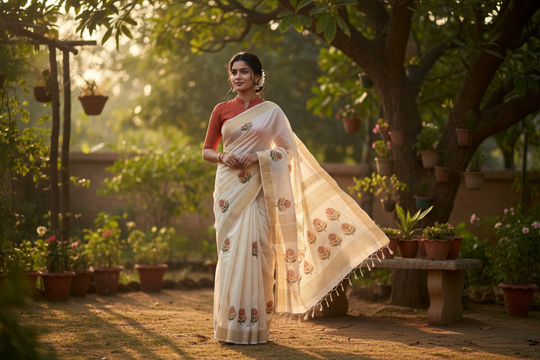 5 Health Benefits of Wearing Handwoven Cotton Sarees Every Day