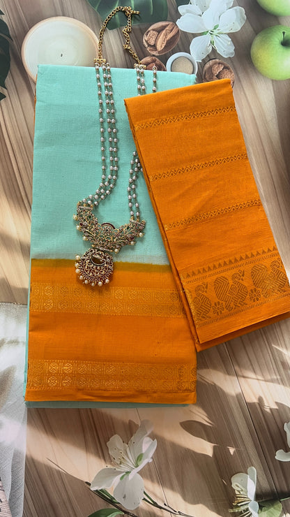 Rudhraksham Sungudi –  Aqua Blue