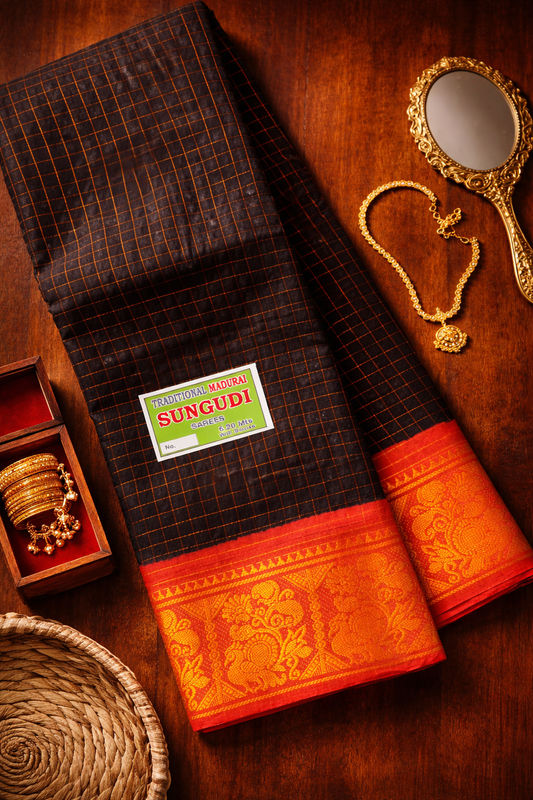 Zari Kattam - Black and Red