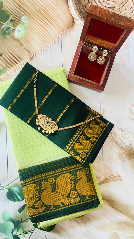 Zari Kattam - Parrot Green