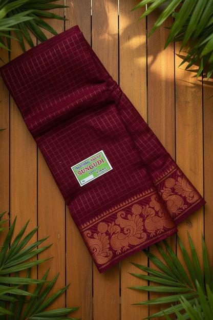 Zari Kattam - Dark Maroon