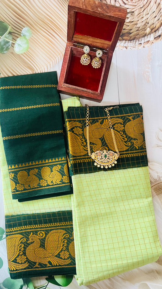 Zari Kattam - Parrot Green