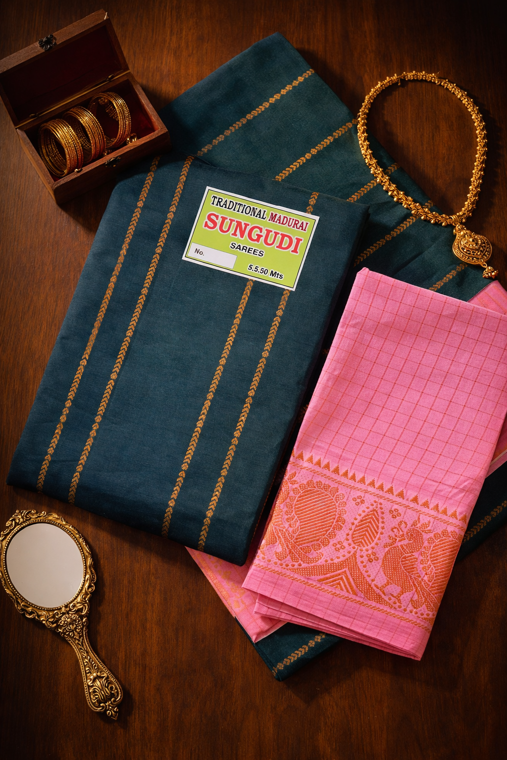 Velthari - Bottle Green X Pink