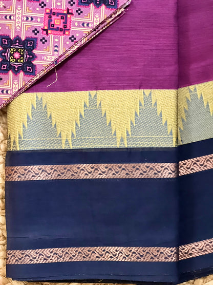 Purple Chettinadu Cotton Saree