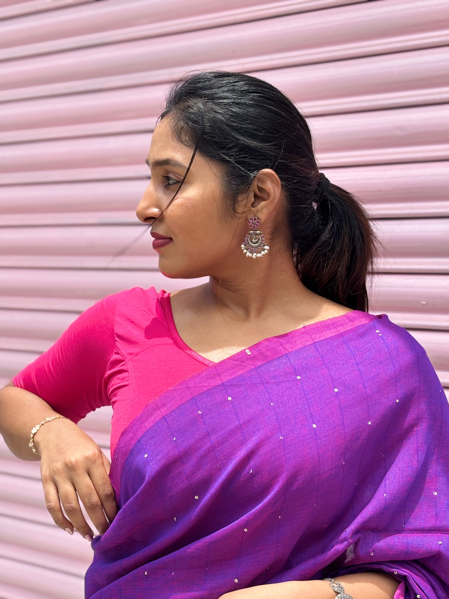 Blue Khadi Cotton Saree