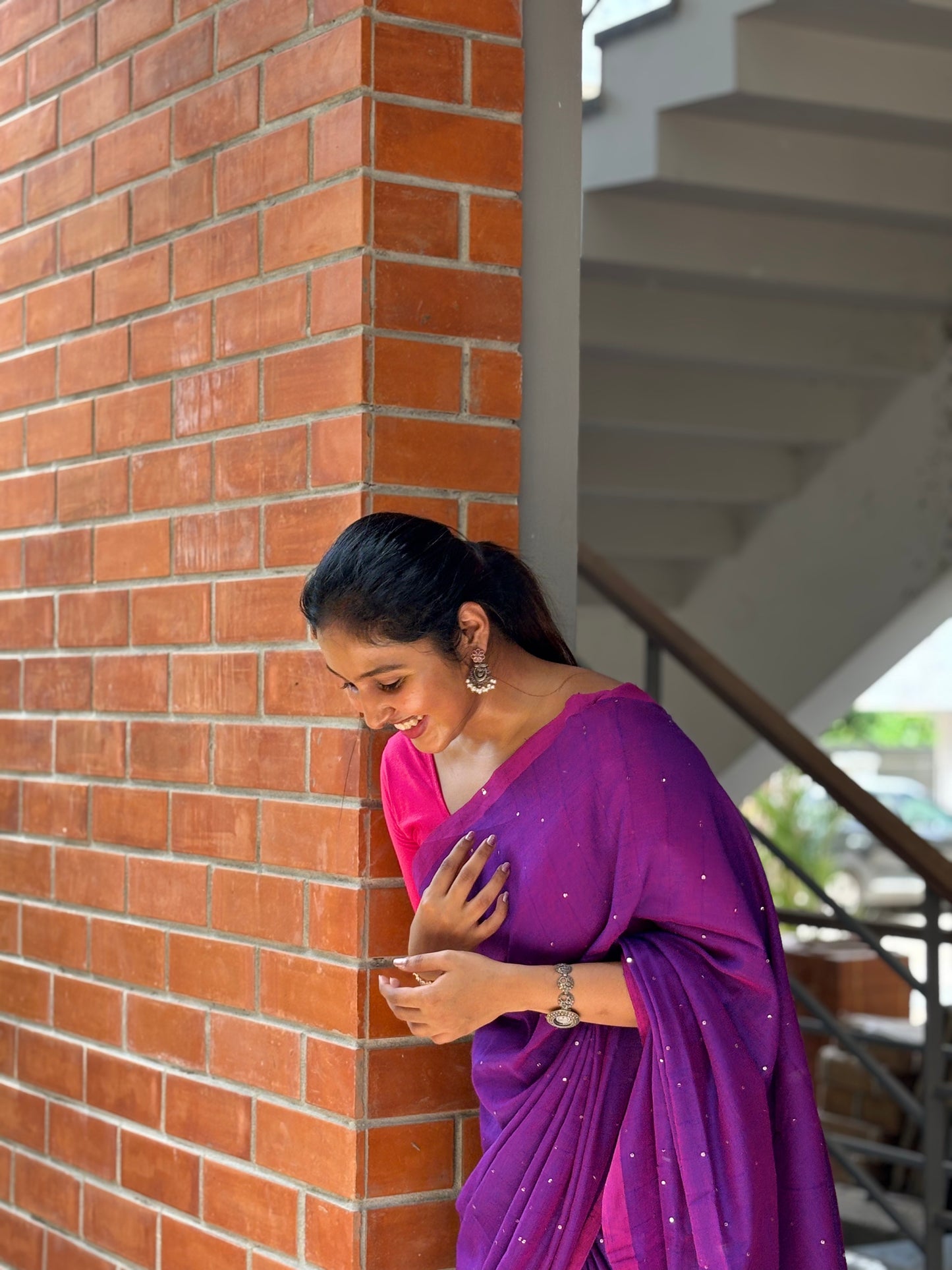 Blue Khadi Cotton Saree