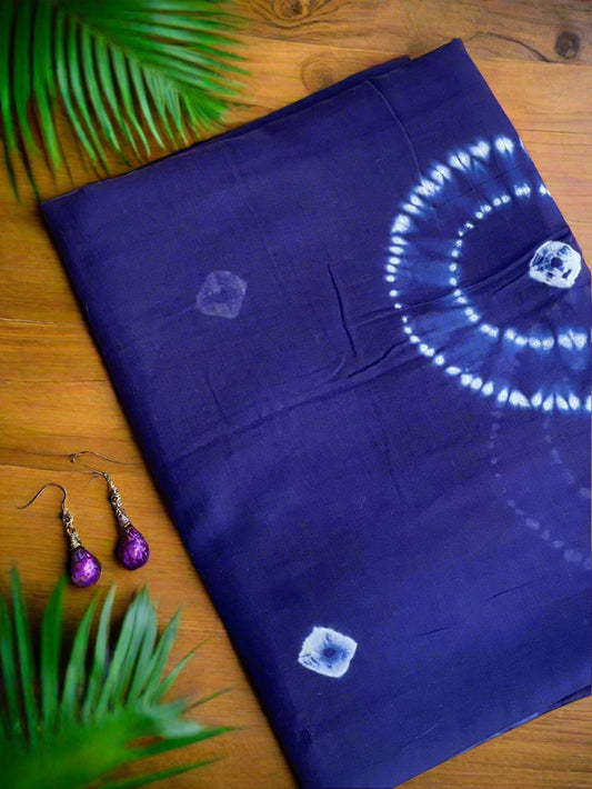 Indigo cotton saree