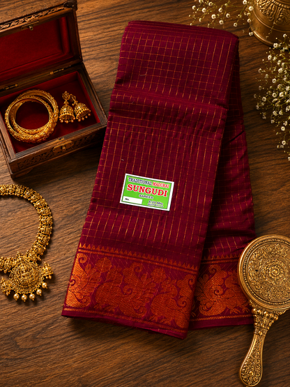 Zari Kattam - Dark Maroon