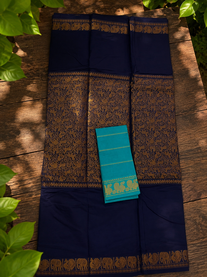 Swarnavanam - Navy Blue X Rama Green