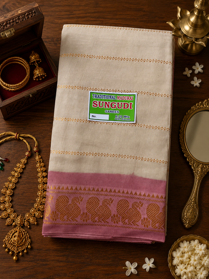 Sri Velthari - Cream X Baby Pink