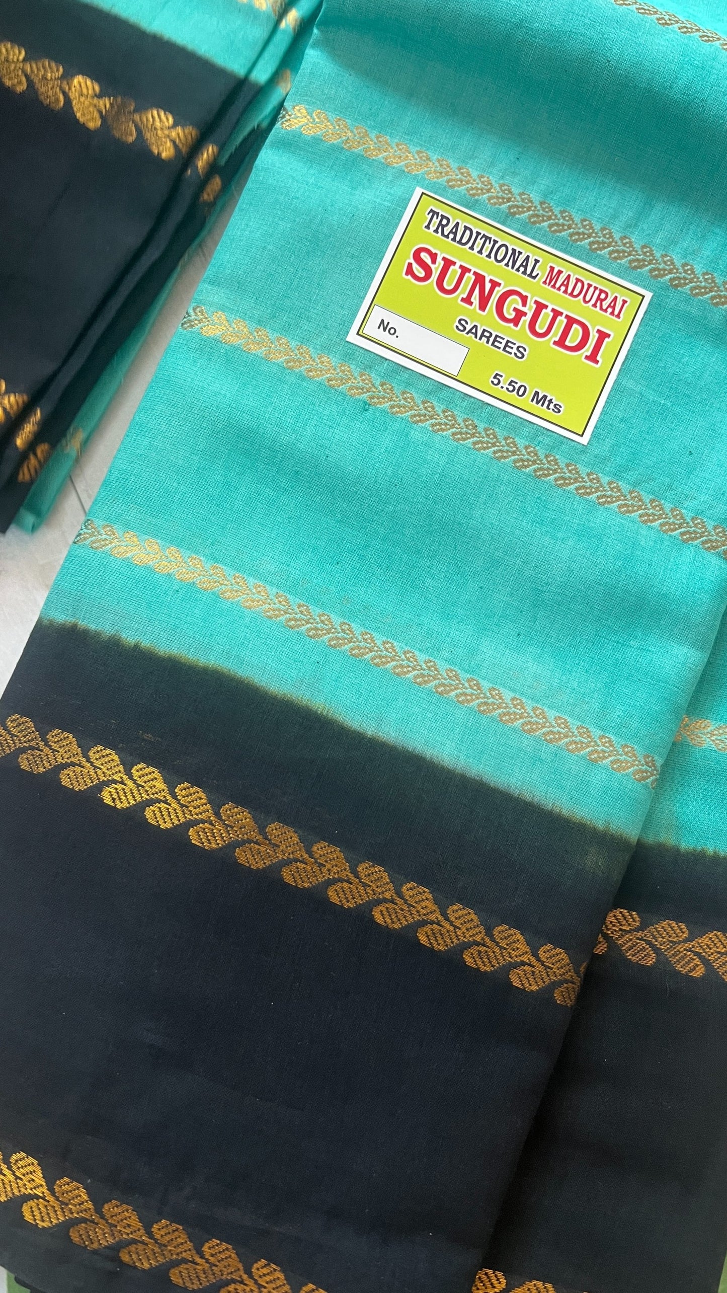 Sri Velthari -  Sea Green X Black