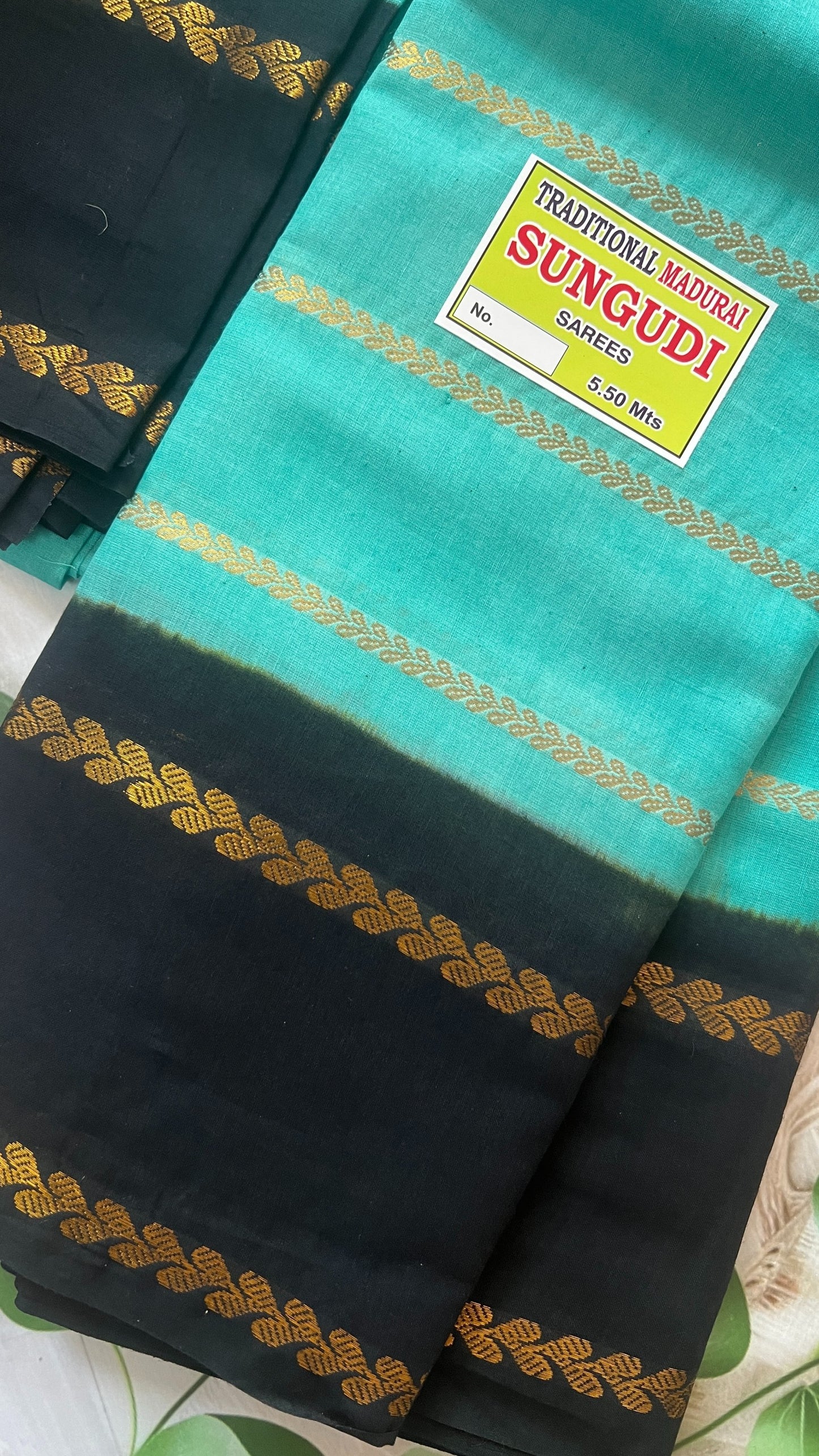 Sri Velthari -  Sea Green X Black