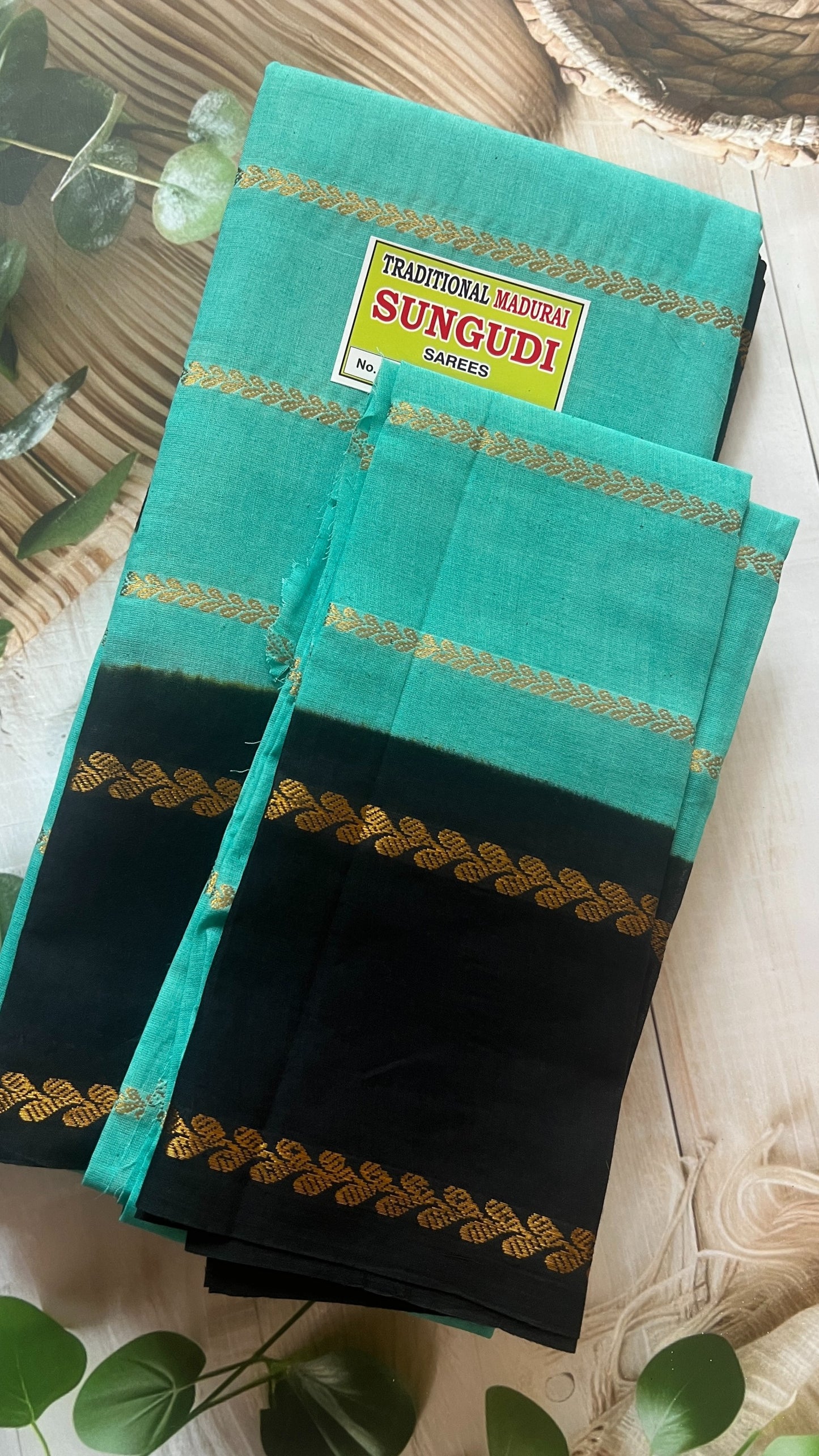 Sri Velthari -  Sea Green X Black