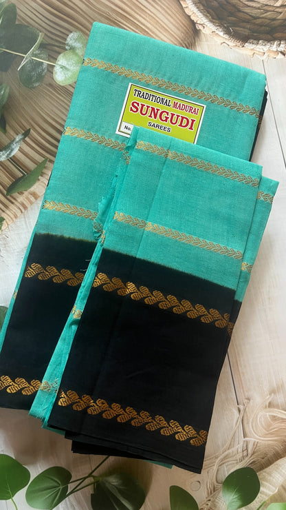 Sri Velthari -  Sea Green X Black