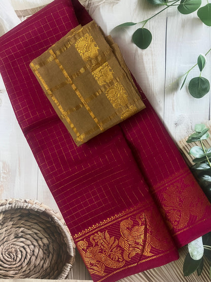 SungudiCottonPinkSaree