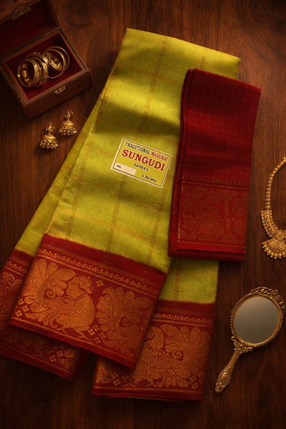 Fancy Checks - Radium Green X Red