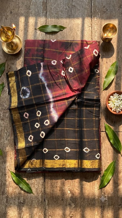 Tie and Dye - Maroon X Black