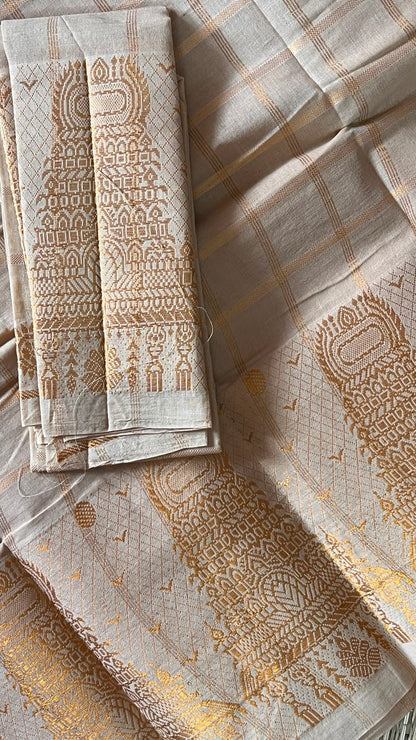 Gopuram Checks – Light Sandal