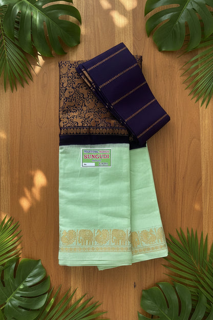 Swarnavanam - Wine and Pista Green
