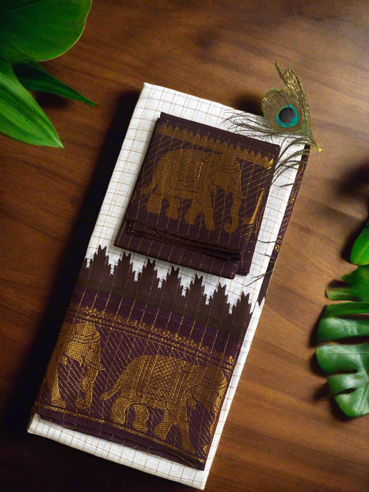 Handmade wallet with elephant design on a textured surface
